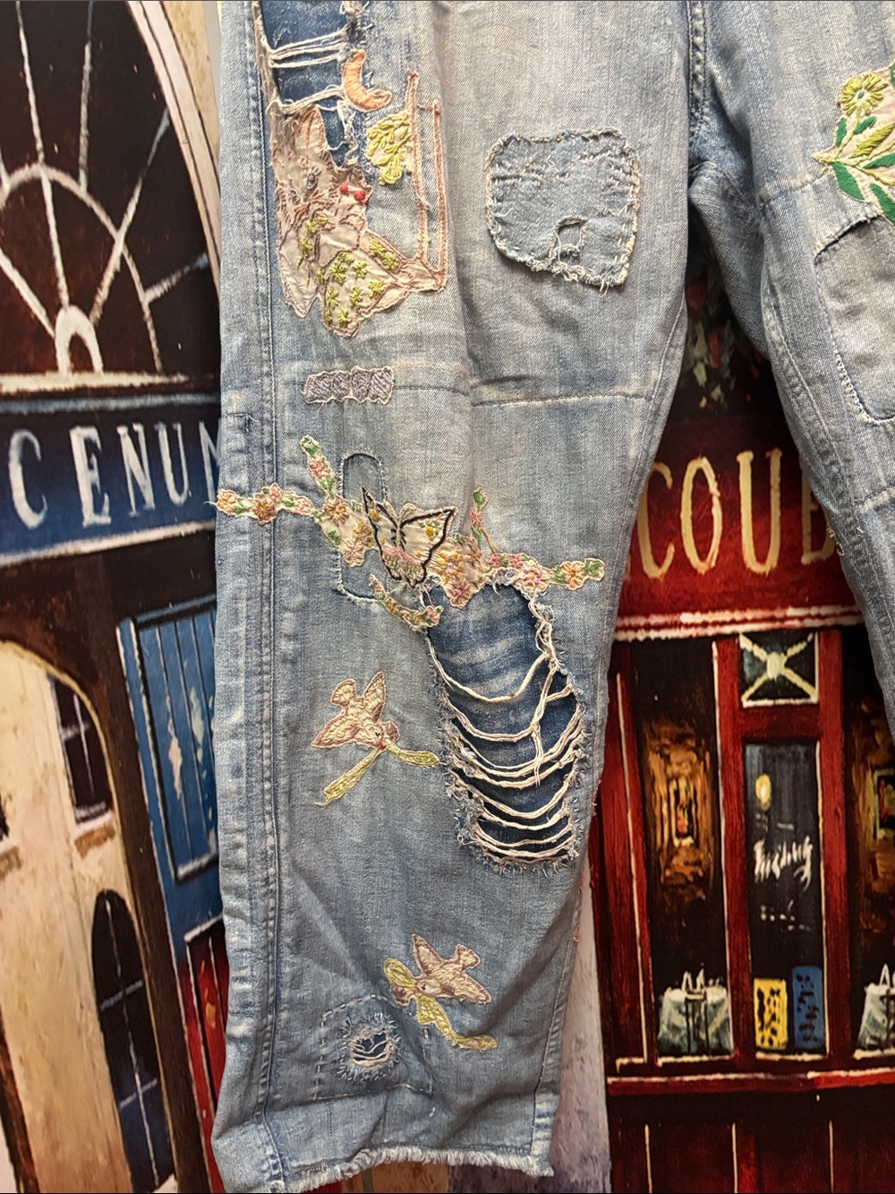 Magnolia Pearl Lil’ Friends Miners Denim Pants 423, Washed Indigo, OS - Picture 4 of 13